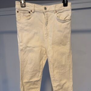 Zara Women's Cream Skinny Jeans